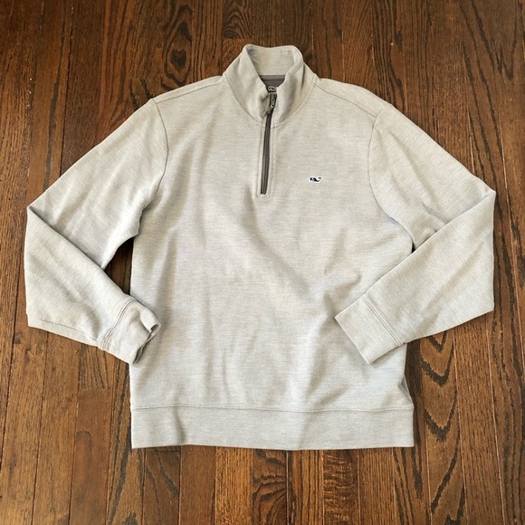 Vineyard Vines Other - vineyard vines Men’s M Light Heathered Gray 1/4 Zipper Long-Sleeve Sweater